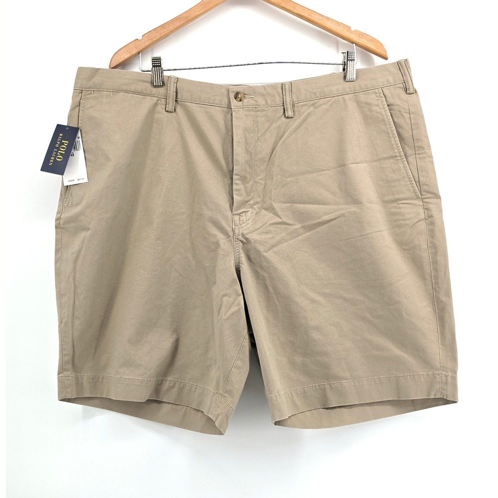 Polo Ralph Lauren Mens 42 Stretch Classic Fit 9" Chino Shorts Tan NWT